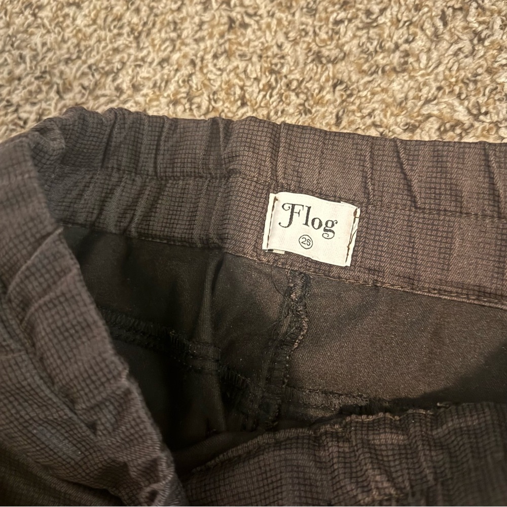 Bevy Flog Shely Pants Brown Straight with Drawstring Elastic Waist Womens 25 - Picture 11 of 13
